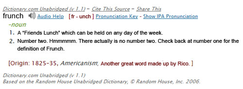 Frunch Dictionary Definition